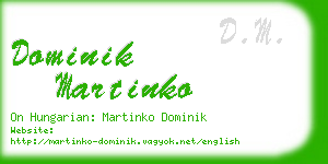 dominik martinko business card